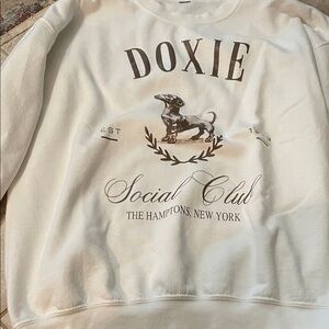 Doxie Social Club Cream Graphic Sweatshirt